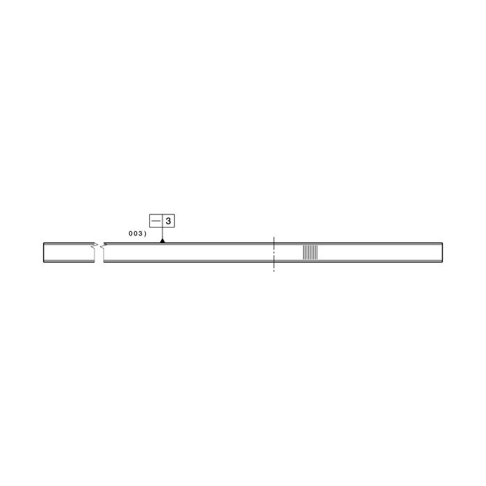 trim, compartment door, butter, L=446mm
