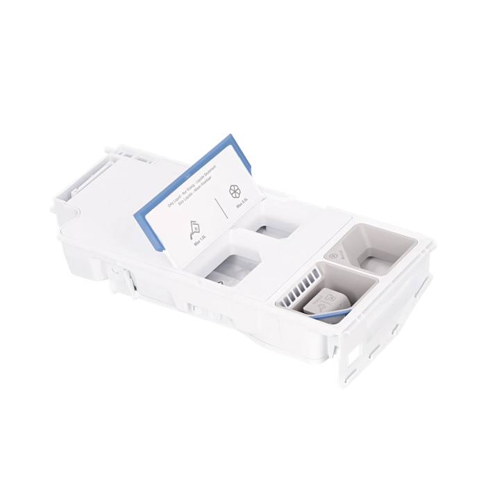 zeepbakschuif, kompleet, blauw, Autodosing