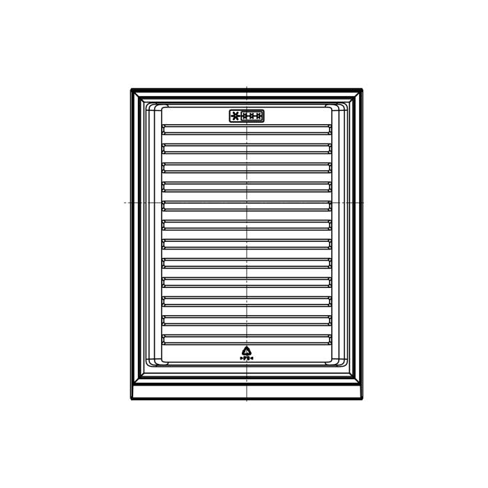 freezer door, inox, 586x785mm