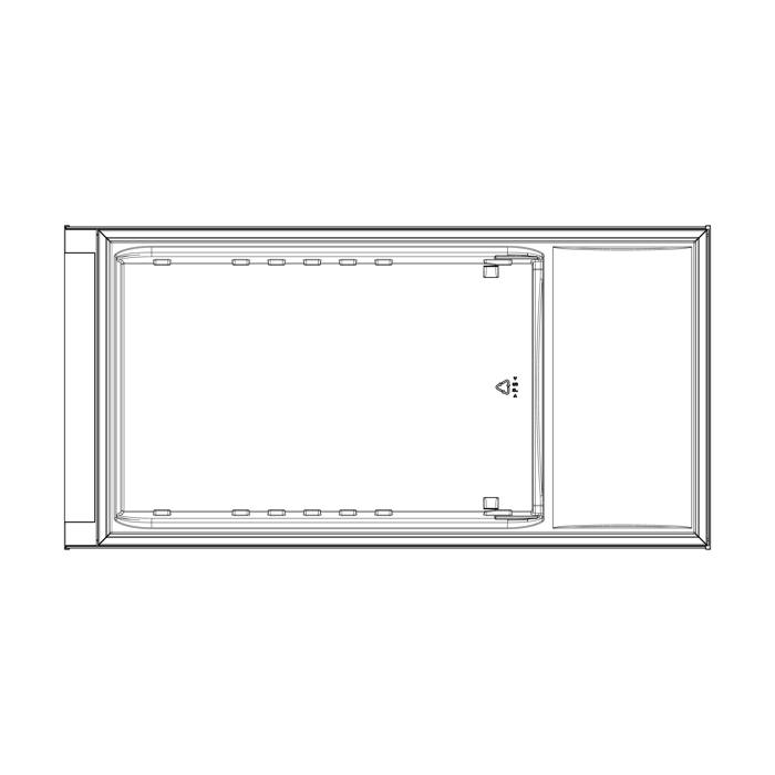 fridge door, inox, LCD,590.5x1176mm