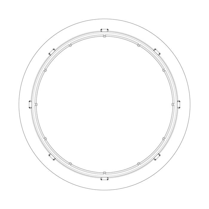 Abdeckring, Dampf, schwarz