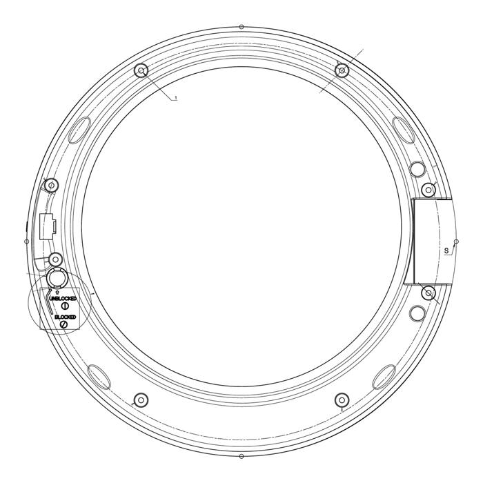 TÜRRAHMEN,HINTEN,GRAU,Ø416,8MM