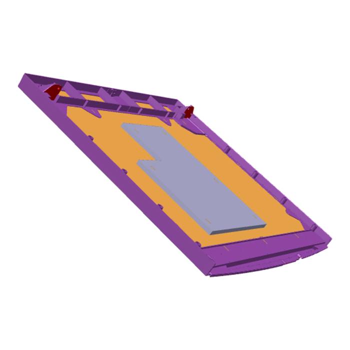 work top, assembly, silver, 7952, 597x501,6mm