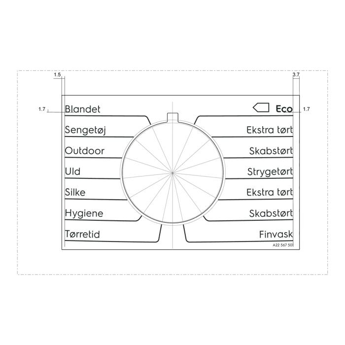 programme plate,knob,adhesive,FI