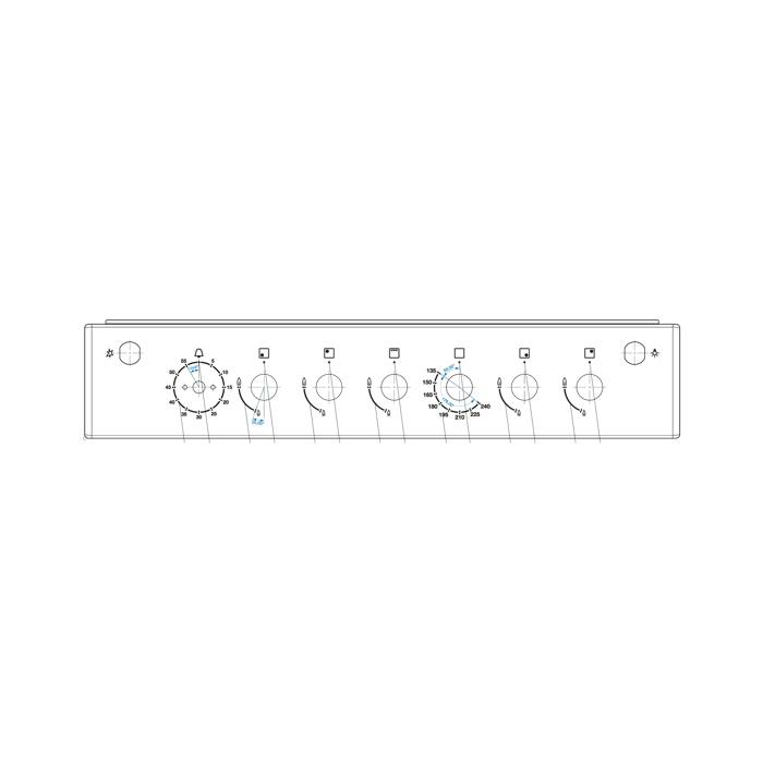 BEDIENBLENDE,INOX,60CM, 7K