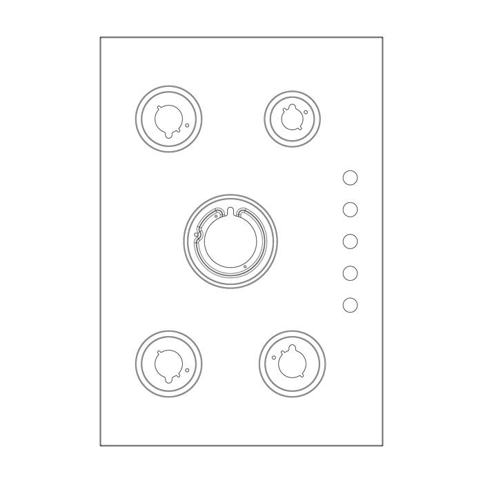 piano di lavoro,inox,AEG,745x515mm