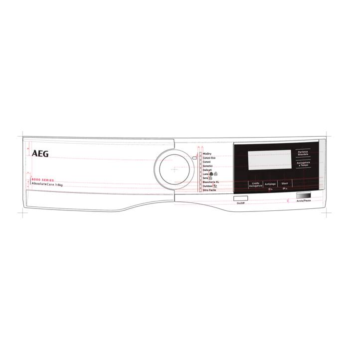 control panel, white, AEG