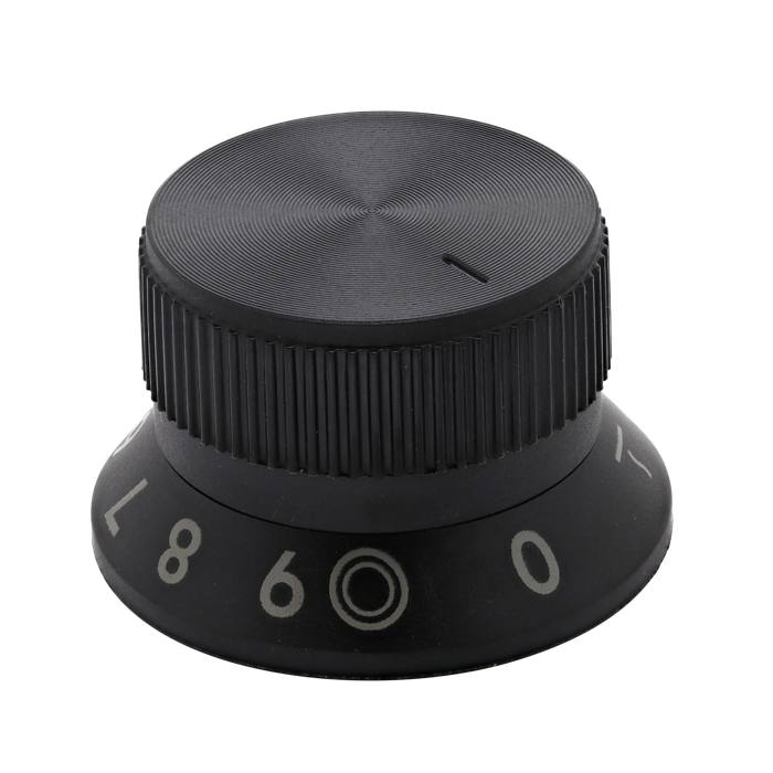 knob, double energy regulator, black, 9-0