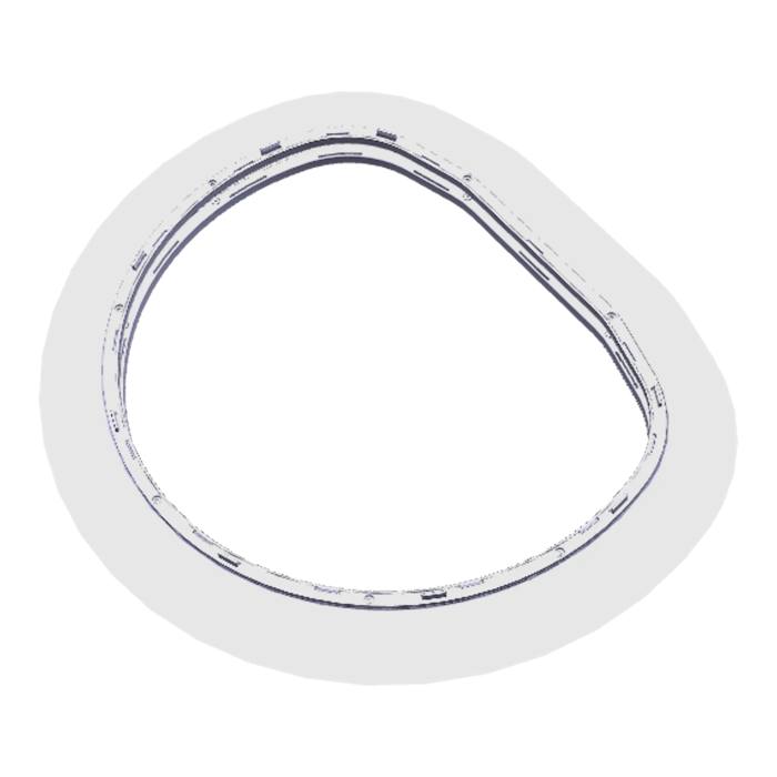 gasket, top part, tub