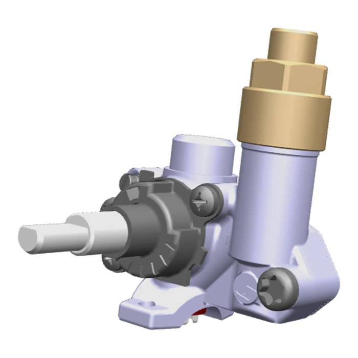gas tap, triple crown burner, d=0.56mm G30-30mbar