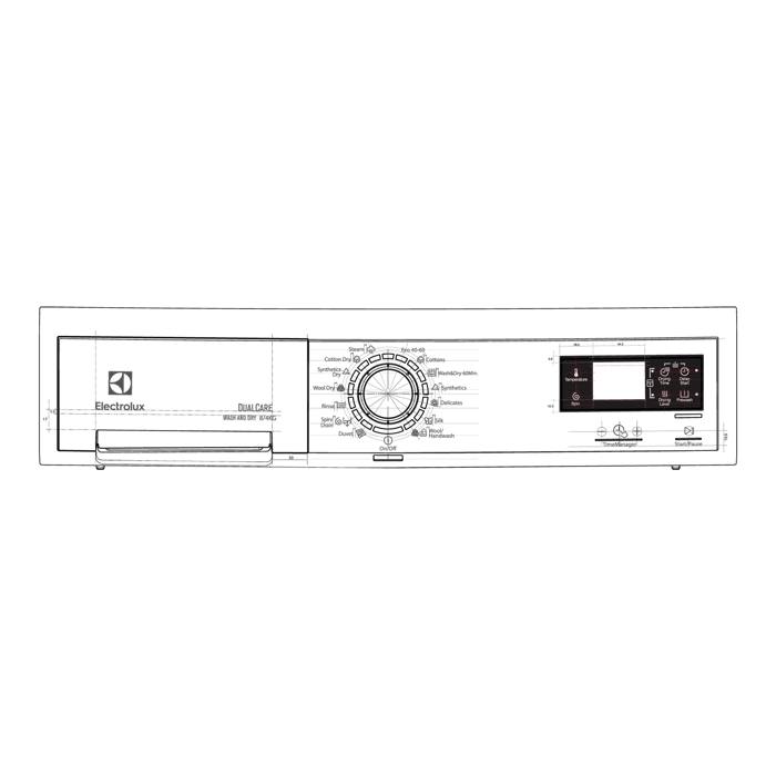 control panel, white, Electrolux, EN