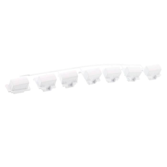 conjunto teclas,blanco,rectangular,6+1