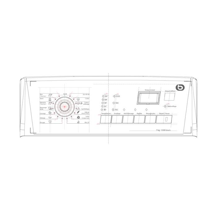 control panel, white