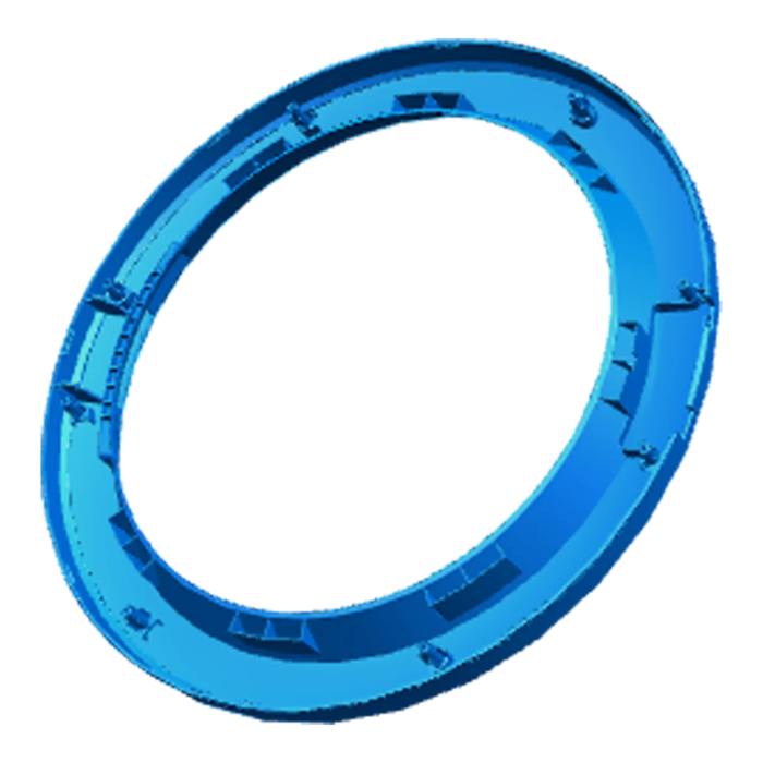 rám dvierok, vpredu, striebro, Ø444,6mm