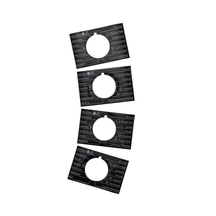 programme plate,knob,adhesive,NO,DA,FI,SV