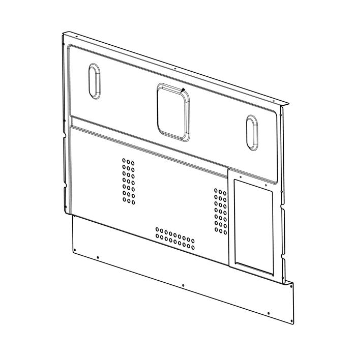 Back panel, oven