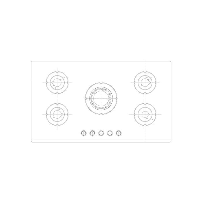 work top, black, Electrolux, 880x510mm
