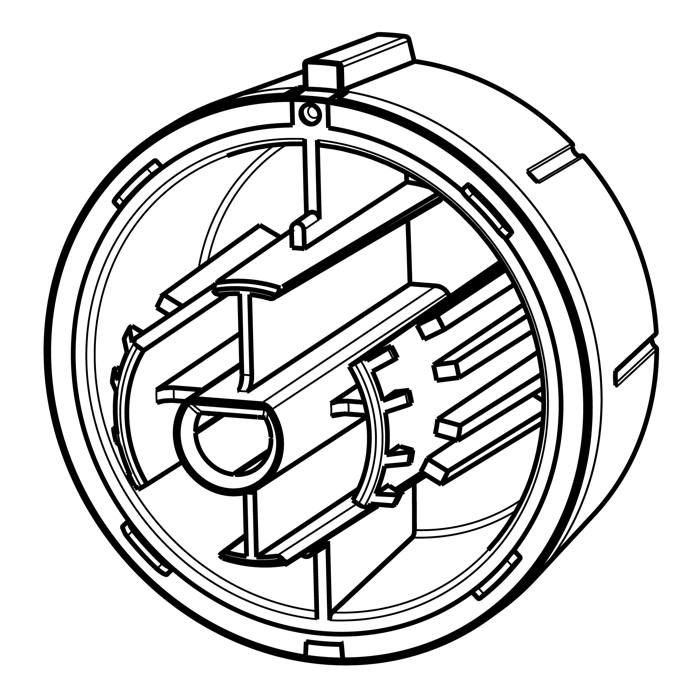 knop, programmaselektor, wit