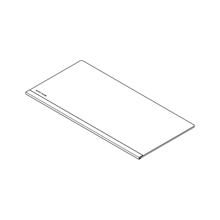ripiano vetro, anteriore, neutro, 459x225mm
