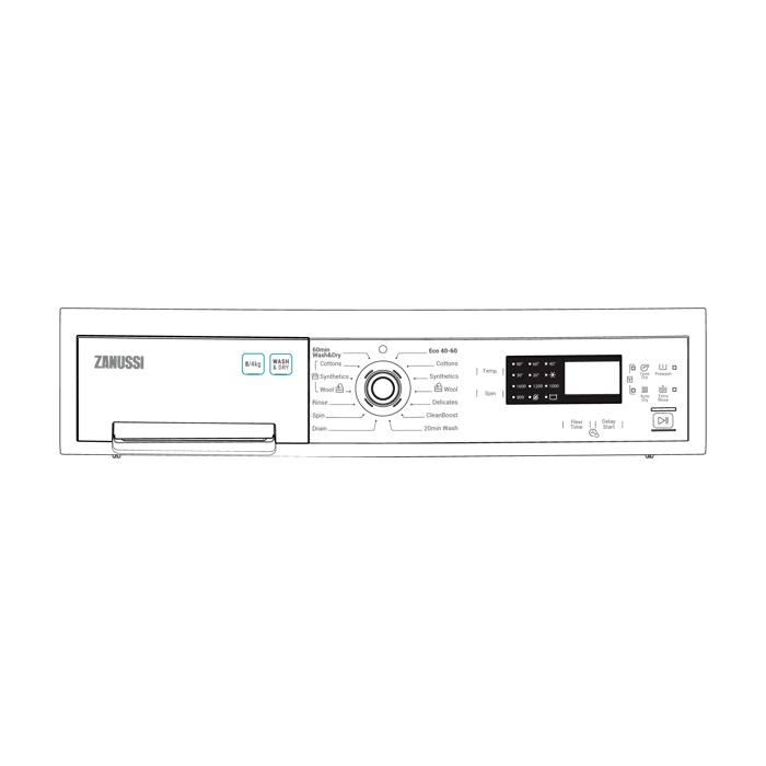 control panel, white, Zanussi