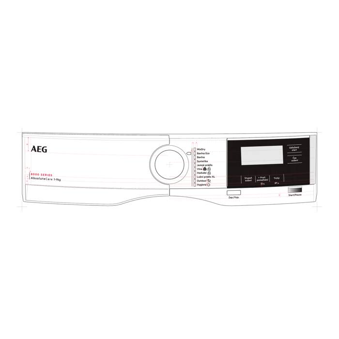 control panel, white, AEG