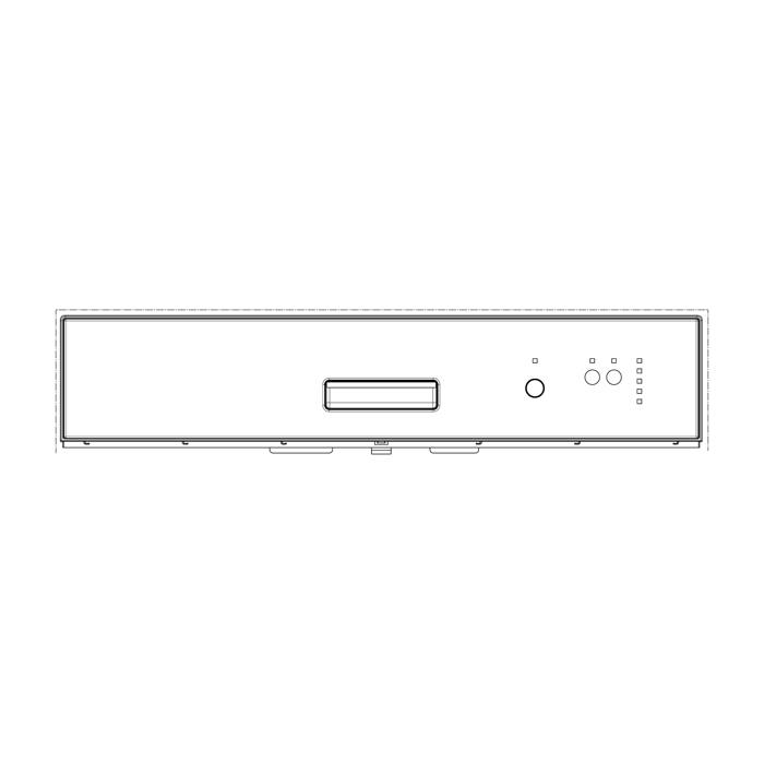control panel, inox, Juno, 590mm