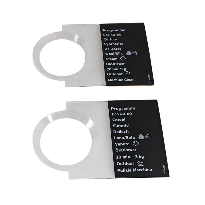 programme plate, knob, adhesive