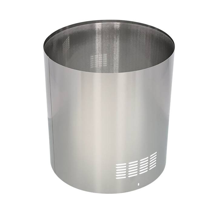 chimine,redondo,abaixo,satin steel 417mm