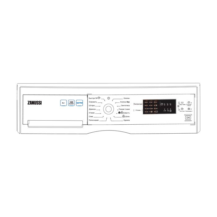 control panel, white, Zanussi