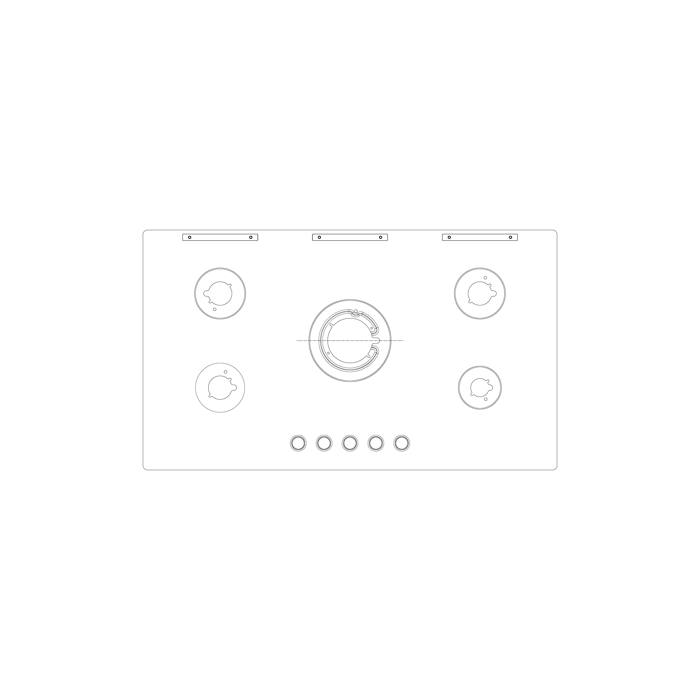work top, black, AEG, 880x510mm