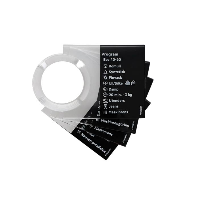 programme plate,knob,adhesive,DA,NO,FI,SV
