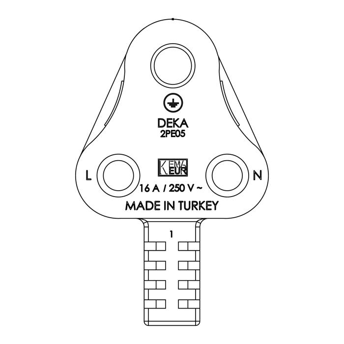 power cable, UK, 2m