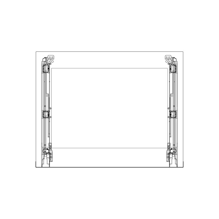 front glass, black, 592x465mm