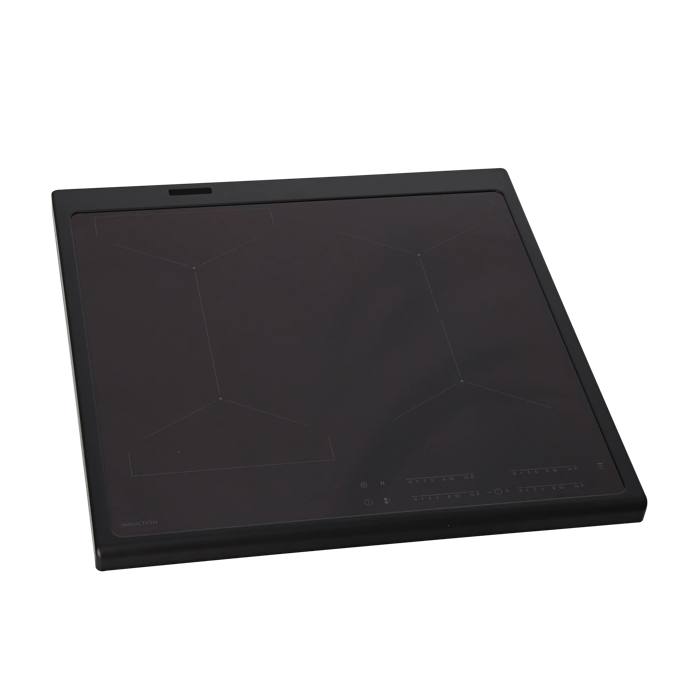 cooking top with frame, mat black, 596x600mm
