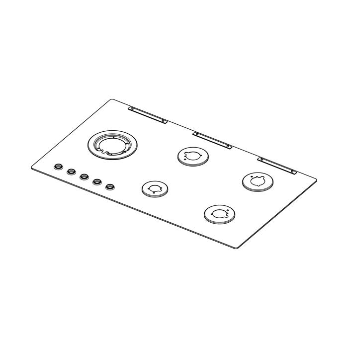work top, white, AEG, 880x510mm