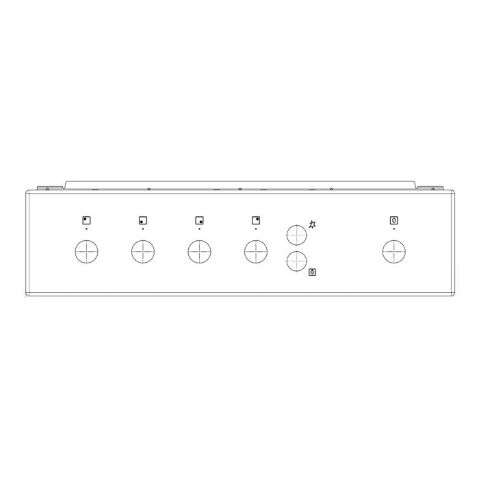 control panel, inox, 50cm,SET,6K