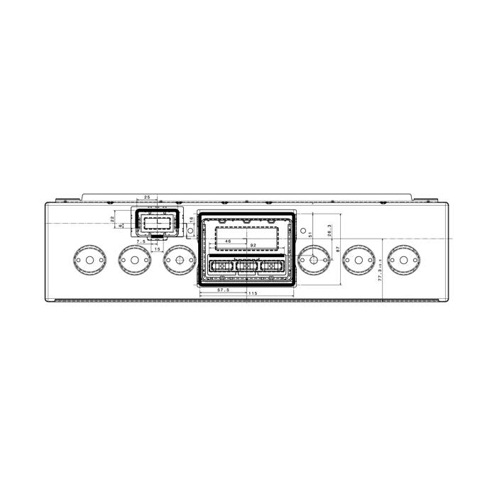 control panel, inox, 50cm,SET,6K