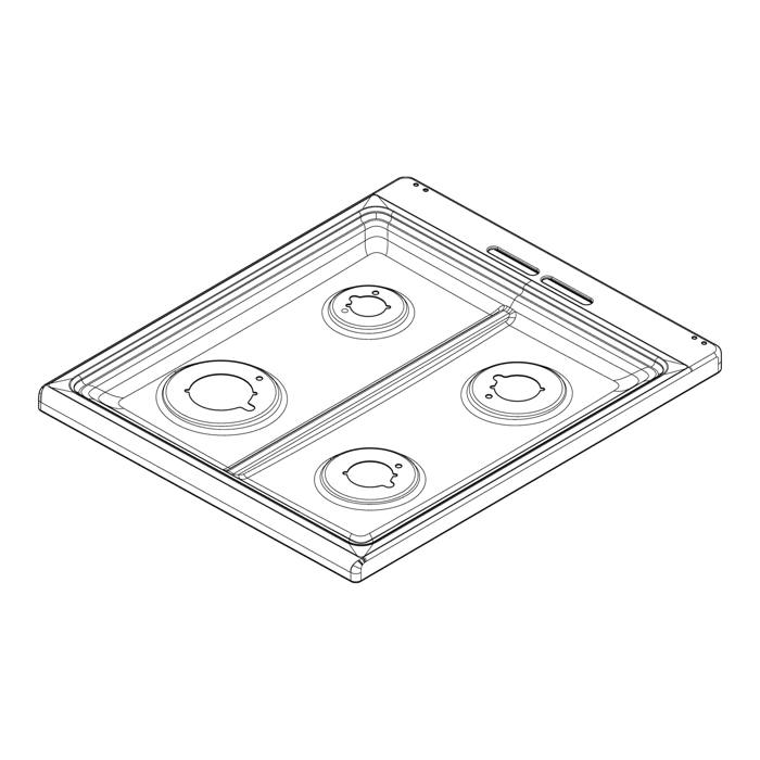 manöverpanel, vit, 50cm,6K