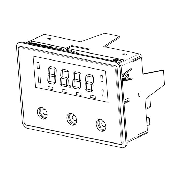 timer, 3 buttons, red