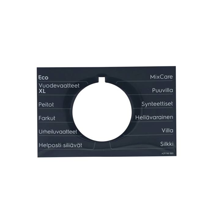 indice programmi, manopola, adesivo, FI