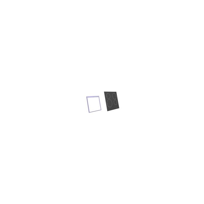 GLASPLATTE MIT RAHMEN,SILBER,5