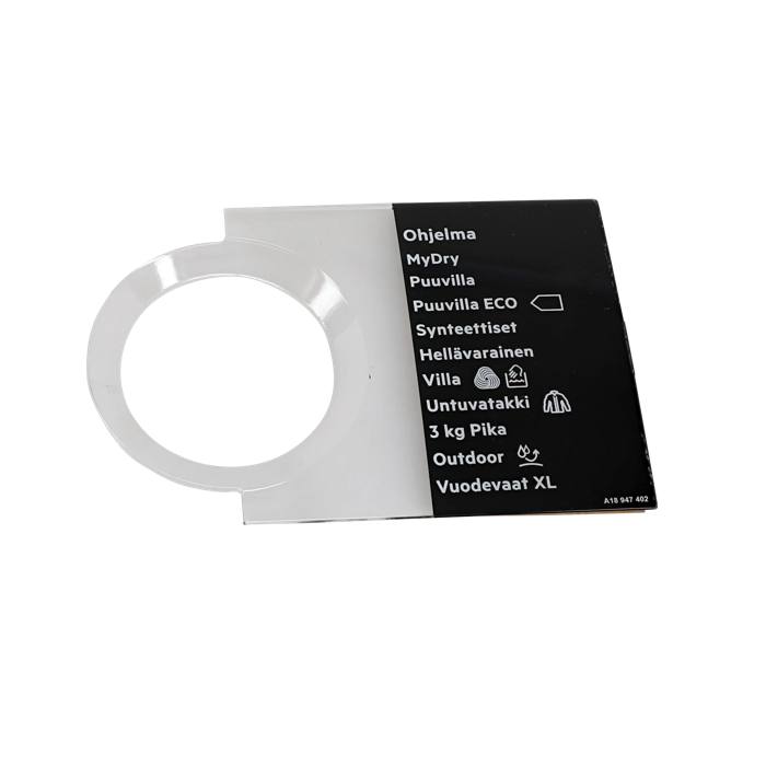programme plate,knob,adhesive,FI