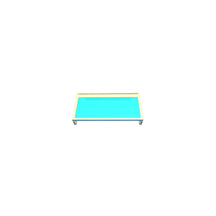 glass panel assembly, with, guidance rail, Deli,Elux,576.6x305m