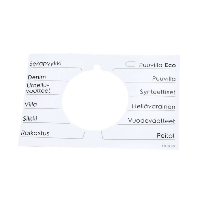 programme plate,knob,adhesive,FI