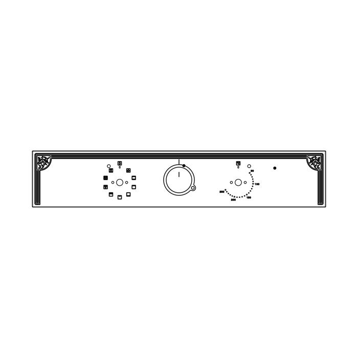 panel obslugi,smietana,60cm, analog, 2K