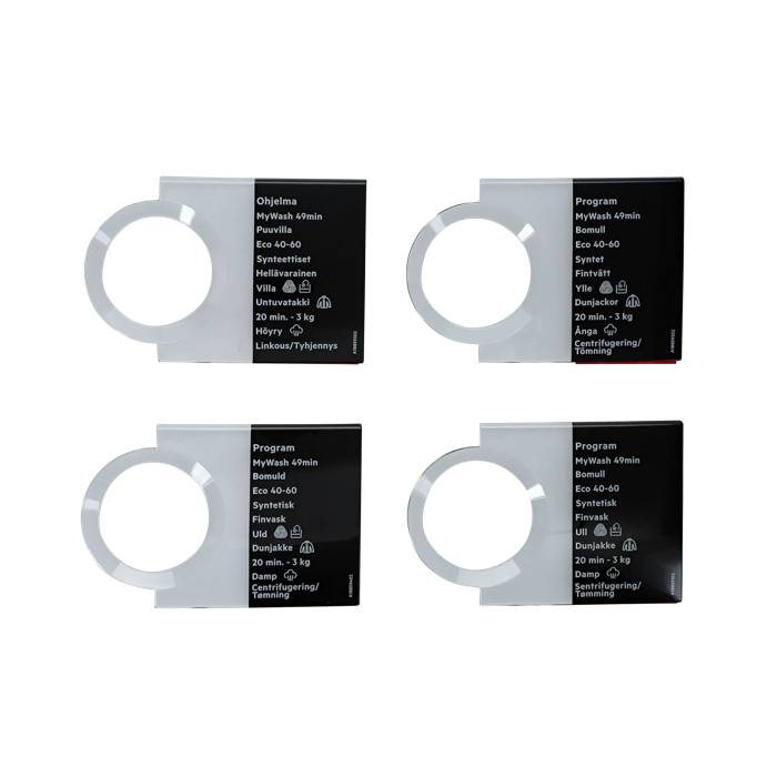 programme plate,knob,adhesive,DA,NO,FI,SV