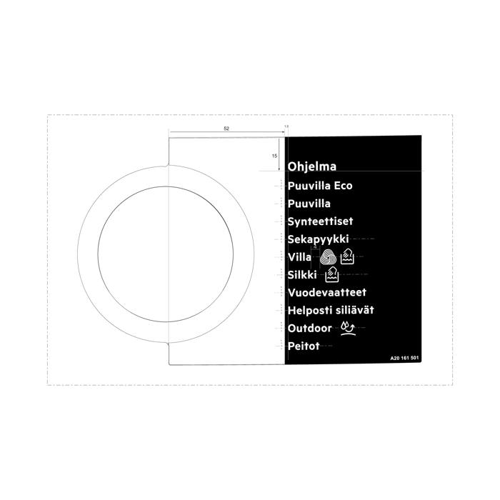 programme plate,knob,adhesive,FI
