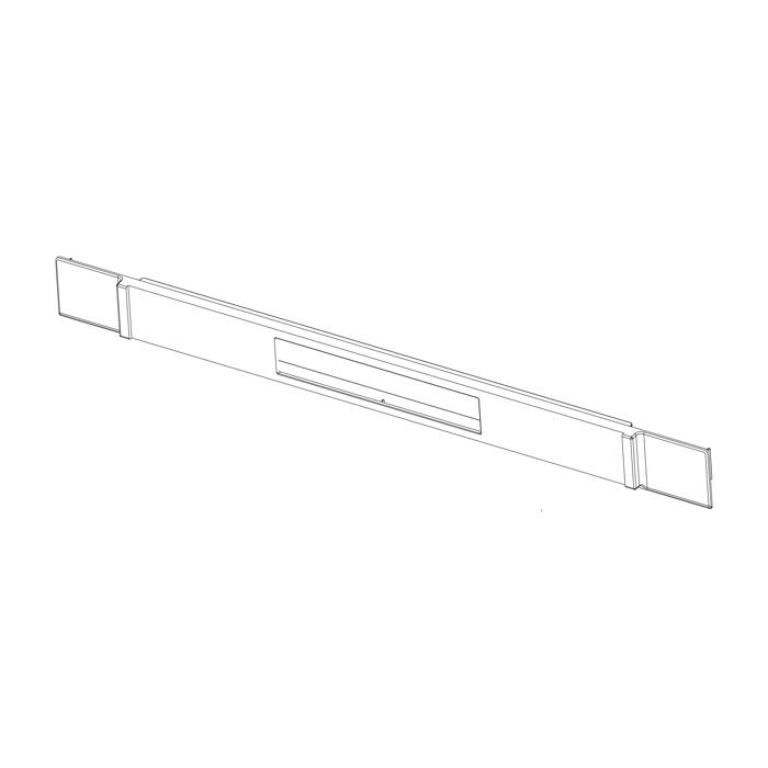 manöverpanel, komplett, front, silver, 597x54.5mm