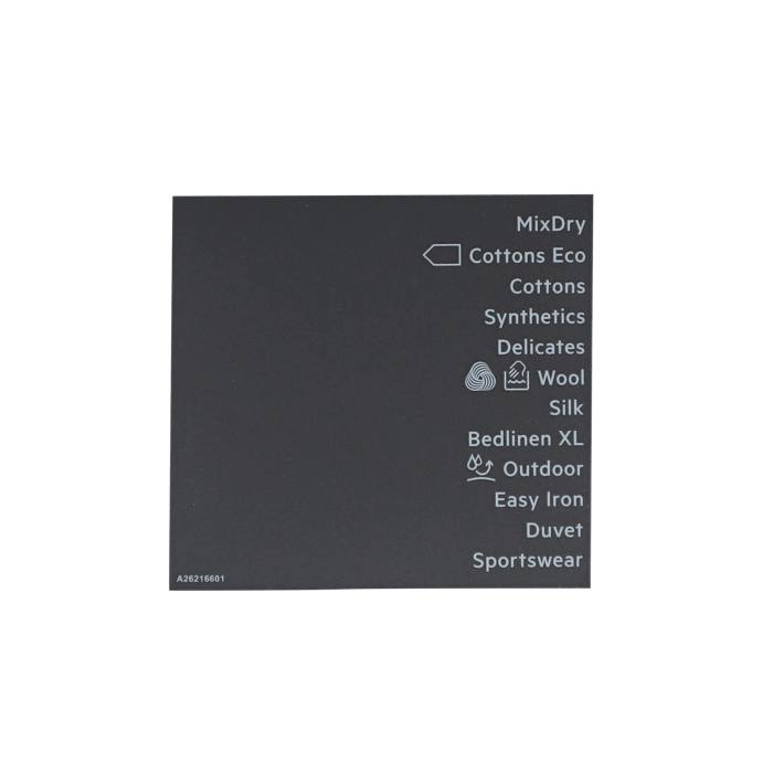 programme plate, adhesive