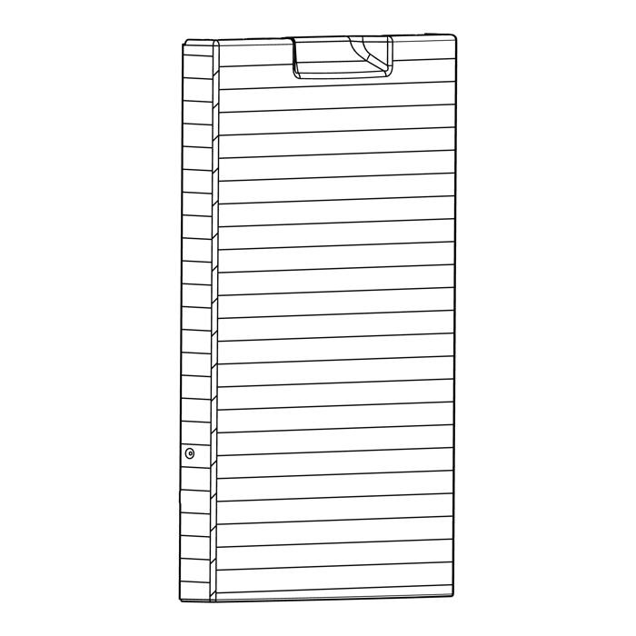 painel exterior da porta, inox, 437x614mm